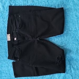 Black Current Elliott distressed skinny jean